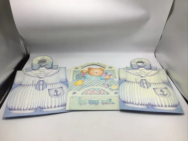 Gift Bag Mixed Lot 3 Baby Boy Shower Birth Welcome Sweet Dreams Bear Sailor Suit