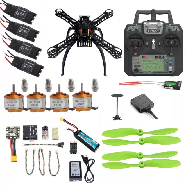 Pro DIY 310 330 360 Full Kit FPV Drone 2.4G 10CH RC 4-Axis Quadcopter Radiolin 3