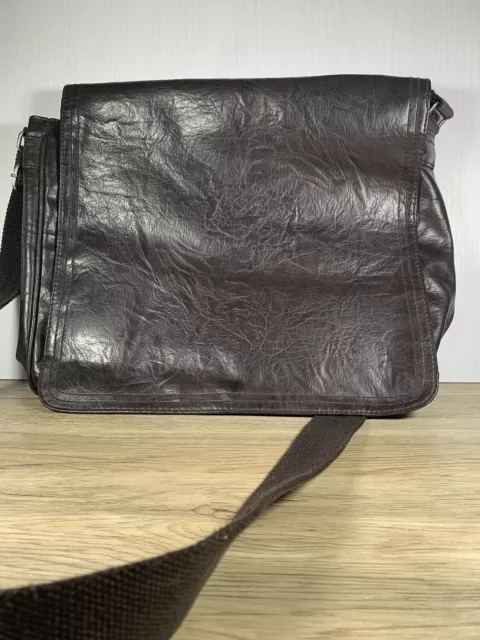 RED HERRING LARGE Brown PU Leather Shoulder Cross Body Bag 10.00