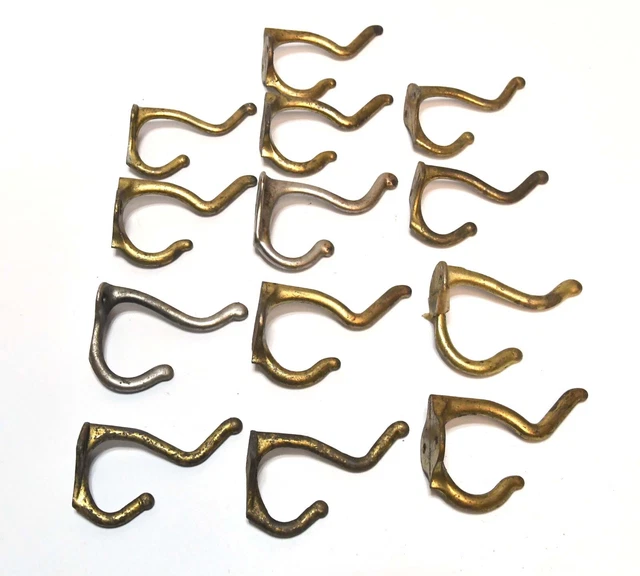 13 Vintage Metal Wall Coat Or Hat Hooks