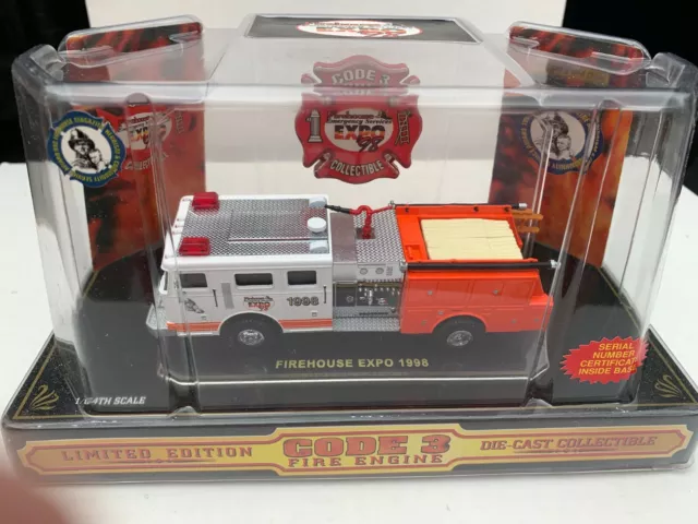 CODE 3 1/64 1998 Firehouse Expo Baltimore Seagrave Engine Special Edition NIB