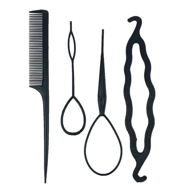 New Hair Styling Tools Plastic Bun Maker Topsy Tail hair Braid Comb DIY 3