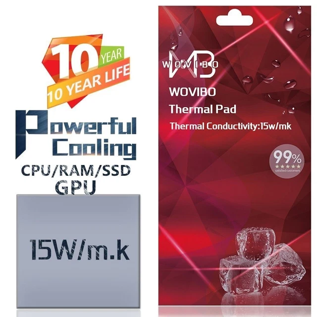 Thermal Pad 15W For CPU GPU RAM M.2 Nvme SSD LED Motherboard Heat Dissipation