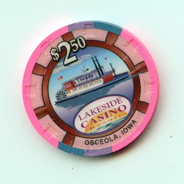 2.50 Chip from the Lakeside Casino Osceola Iowa H&C