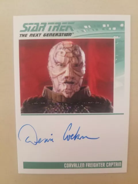 Star Trek Next Generation Signed Auto Limited Dennis Cockrum Freighter Captain