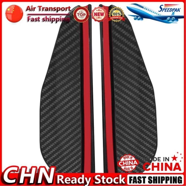 2pcs Carbon Fiber Look Car Side Rear View Mirror Rain Visor Snow Guard Shield Fr