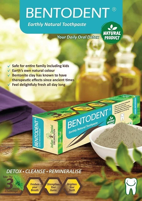 PASTA DE DIENTES BENTODENT pasta de dientes natural sin flouride (100 g)