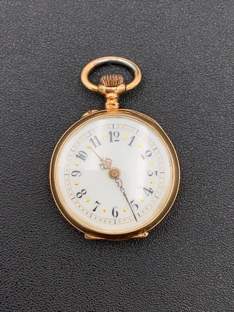 MONTRE DE COL Gousset M canique Ancienne En Or 18 K 750 1000 Fin XIXe 