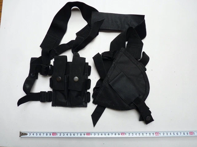 Feyachi Holster d'épaule Holster d'arme Vertical général Ajustable pour la Plupart des Types de Pistolets(Kaki