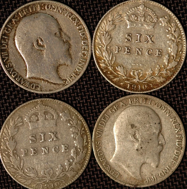 Sixpence 1902 - 1910 Edward VII Silver Choose your Date  (T101)