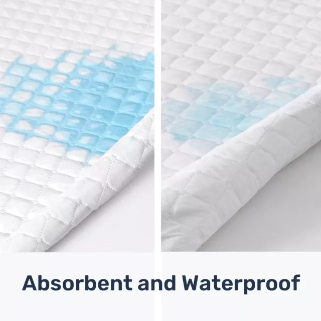 Deep & Super Soft Quilted Waterproof Matress Mattress Protector Fitted Bed Cover
