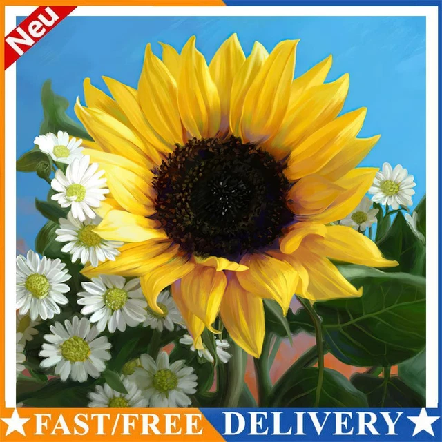 Diamond Painting Sunflower Full Round Drill Picture of Rhinestone DIY Drawing