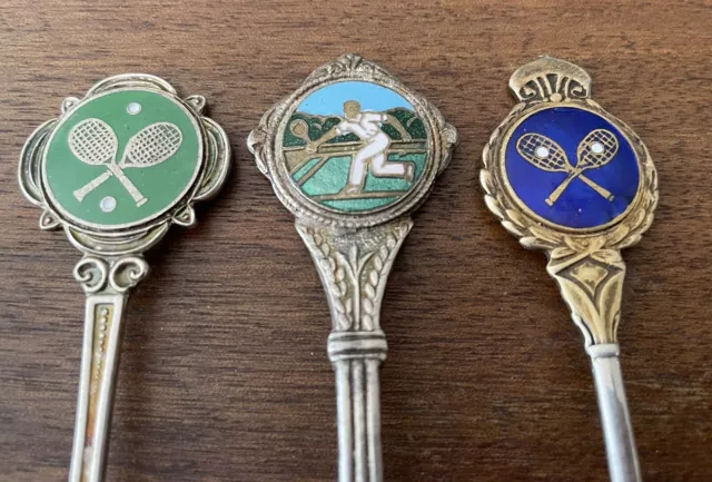 Vintage Tennis Presentation Spoons Silver Plate A McLean