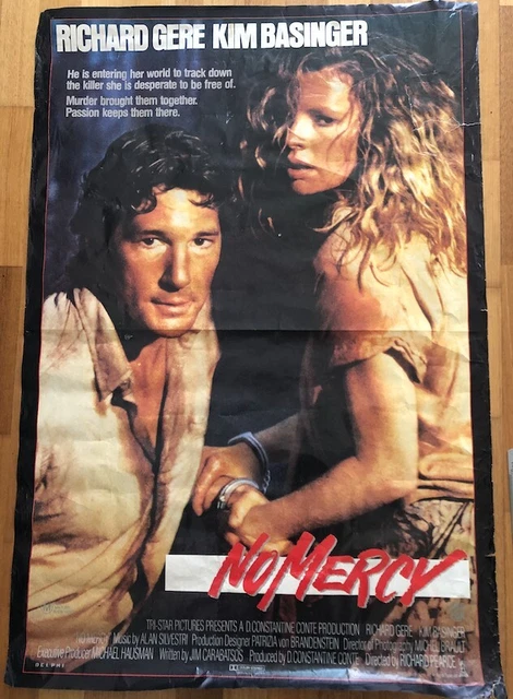 ORIGINAL RARE NO MERCY Richard Gere Kim Basinger Movie Store POSTER