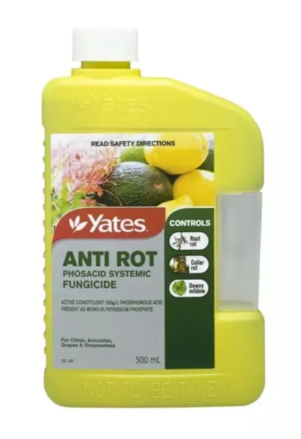 YATES Anti Rot Phosacid Systemic Fungicide 500ml Garden Spray Disease Controls