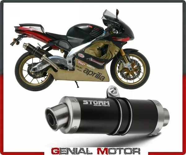 Auspuff Storm by Mivv Schalldampfer Gp Nero Stahl Aprilia Rsv 1000 1998 > 2003