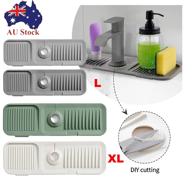 Kitchen Faucet Sink Splash Guard Silicone Faucet Water Catcher Drying Mat Pad