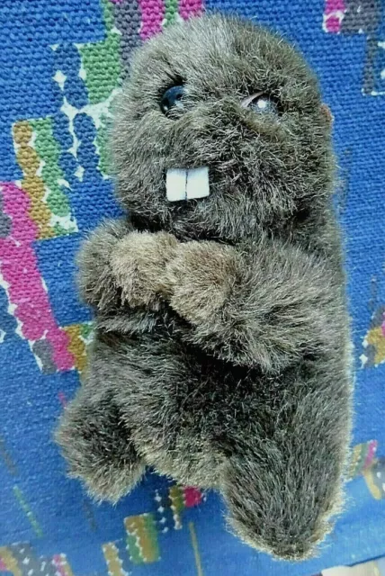 Jb2 / Doudou Peluche Marmotte Fourrure Marron 18 Cm Exc Etat