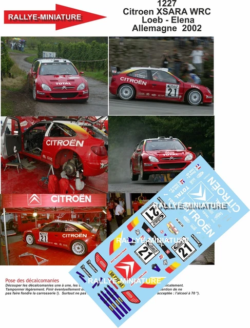 Décalcomanies 1/24 Citroën Saxo Sébastien Loeb Rallye Finlande 2000 - Réf. 0868