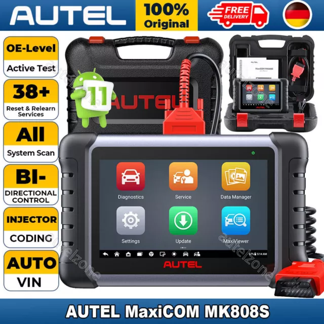 2024 AUTEL MaxiCOM MK808S Pro OBD2 Scanner Valise Diagnostique Auto ALL System