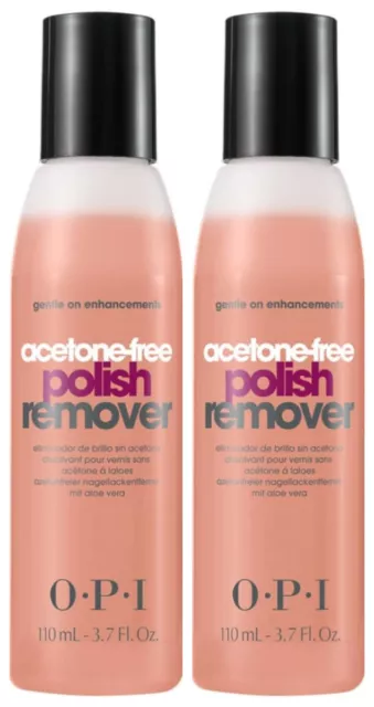 2 X OPI Acetone Free Polish Remover 110ml / None Acetone enriched with Aloe Vera