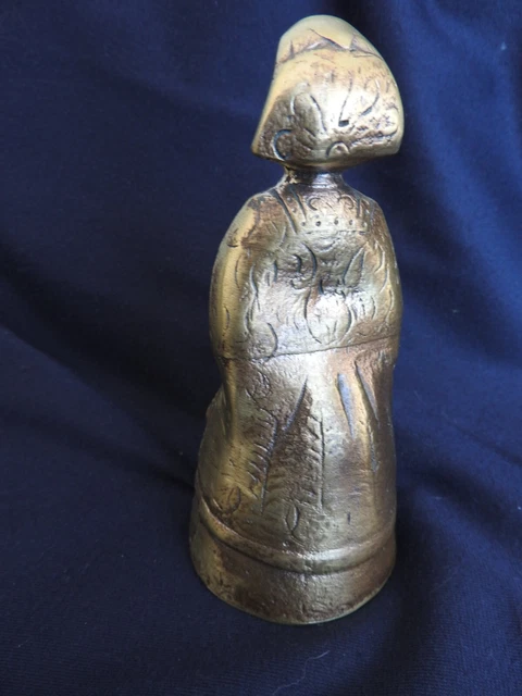 Cloche De Table En Laiton Avec Poignée Bois - Sonnette Élégante 12.5cm | Décoration Maritime Ou Vintage