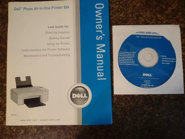 Dell All-in-One Printer 924 Manual & Setup Disc