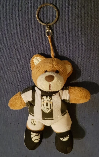 Regalo Juve 10cm Portachiavi Juventus Orsetto Teddy Peluche Ufficiale, 10  Cm, Colori Bianconero Orsetto Teddy Juventus Originale