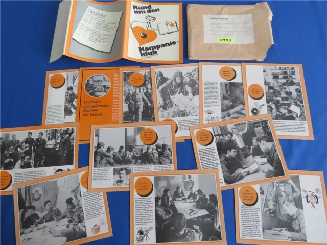 ORIG. NVA Propaganda Bildermappe Kompanieklub Militärverlag ca 1975 DDR Archiv