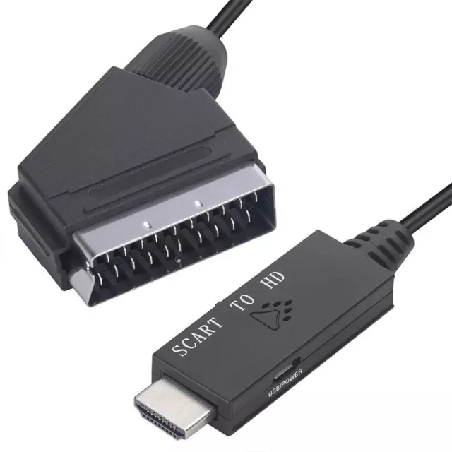 SCART zu HDMI Konverter SCART auf HDMI AdapterVideo Audio KonverterVideokabe NEU