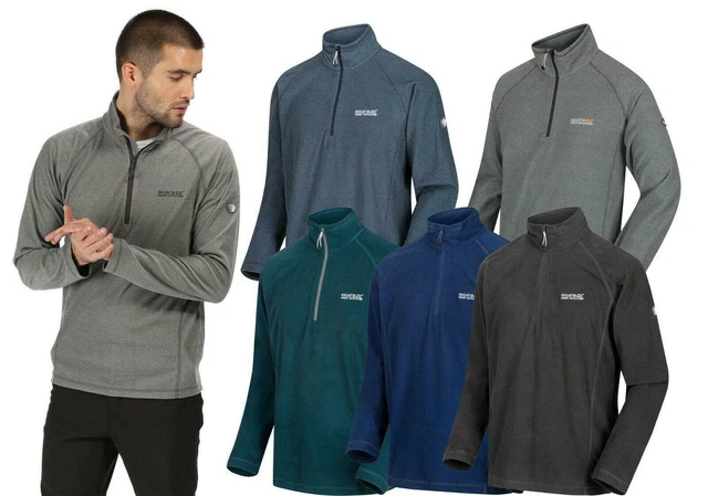 Regatta Mens Montes Fleece Sweater Half Zip Lightweight Micro Jumper Pullover