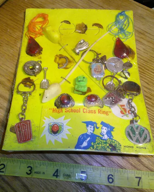 Vintage display card key chains charms necklaces #jd 228