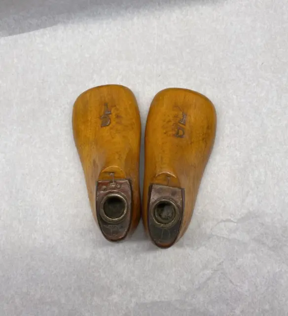 Pair of Child-Sized Wooden Shoe Form Unbranded