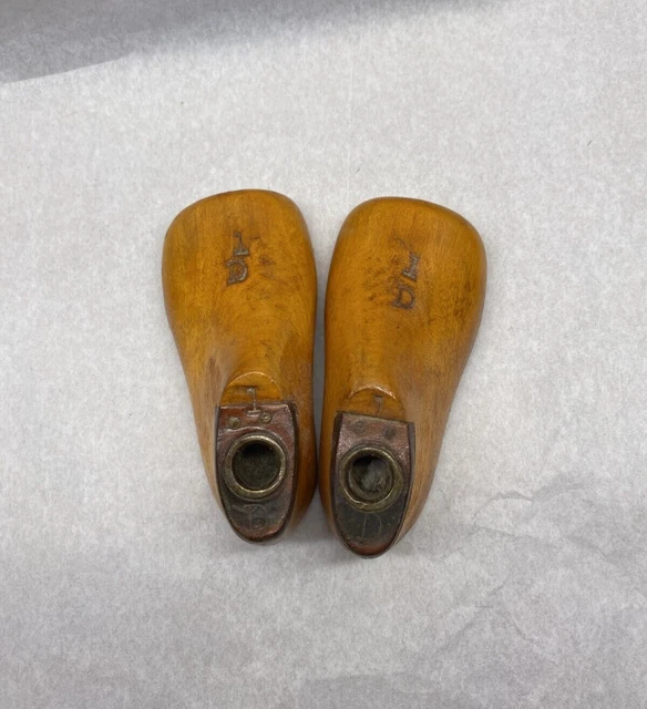 Pair of Child-Sized Wooden Shoe Form Unbranded