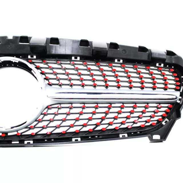 Karminrot Folie für Mercedes W117 Facelift Diamantgrill Kühlergrill Cover D059