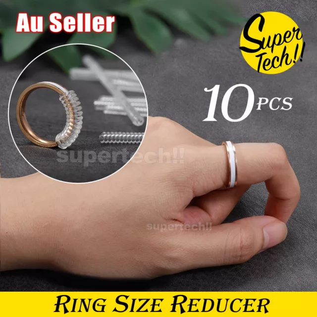 10x Ring Size Adjuster Reducer Spiral Invisible Guard Resizer Jewellery Tools AU