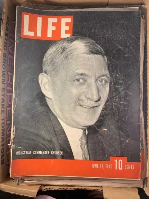 June 17, 1940 Life Magazine Commander Knudsen Camel Cigarettes Advertised Cover