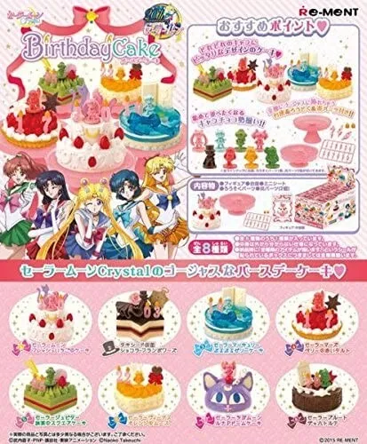 Re-ment Sailor Moon Crystal Miniature Birthday Cake Collection Set of 8