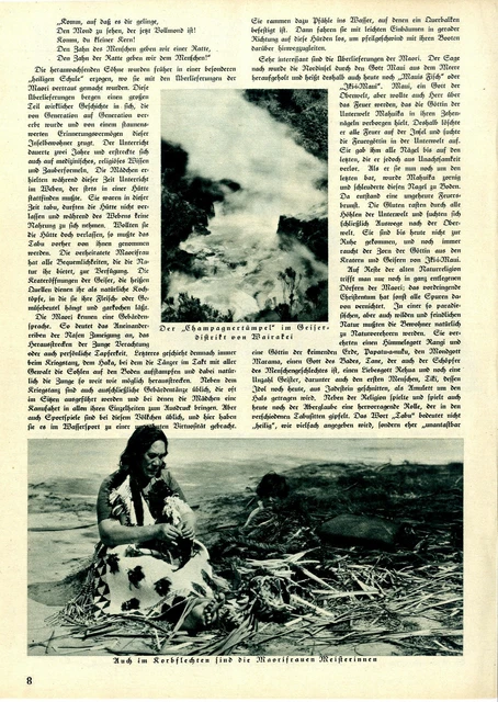 Walter Boje Die Maorie Ein Kulturvolk in der Südsee Tatauieren e. Maorifrau 1932 3