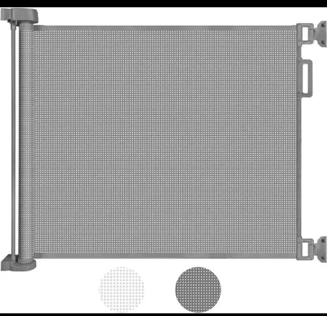 Looxii Retractable Stair Gate, Stair Safety Gate for Baby and Pet. 139.7W x 83.8