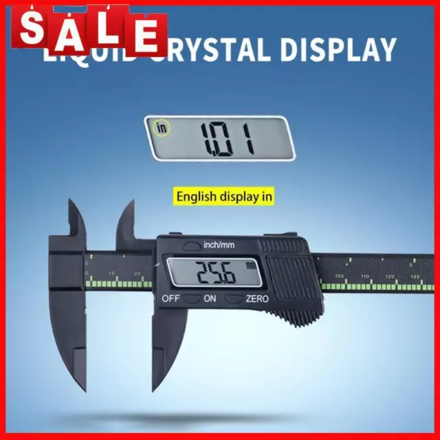 0-150mm Electronic LCD Screen Vernier Caliper Measuring Gauge Tool (Black)