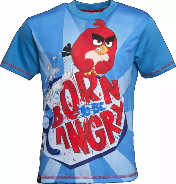 Angry Birds Born To Be Angry T-Shirt Gioco Ragazzi Ragazze Camicia Età 3-8 Anni