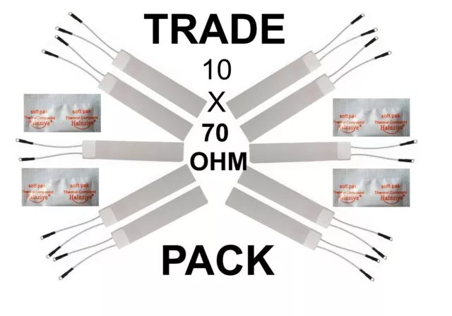 70 ohm Ceramic Heater Elements for GHD hair straighteners  10 x  TRADE  PACK