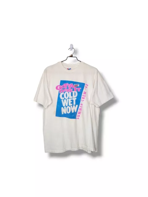 Vintage Pepsi 'Gotta Have It Cold Wet Now' Summer 93' Hanes Beefy Tee Sz XL