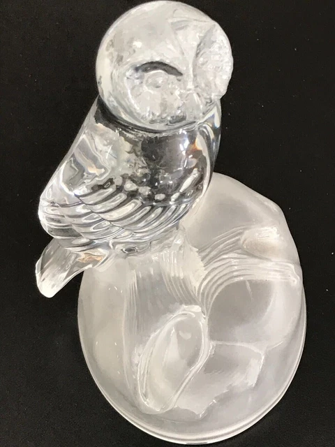 Figurine Cristal D'Arques En Cristal - Modèle Hibou / Chouette - Vintage
