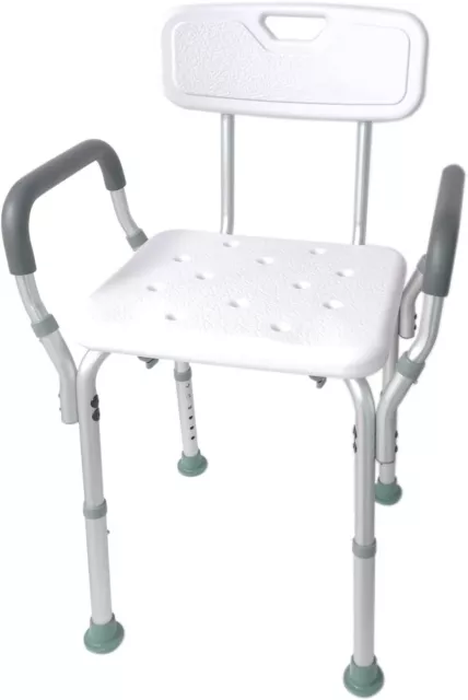 DYNASUN, Sedia per doccia braccioli e schienale, bagno disabili, sedia anziani