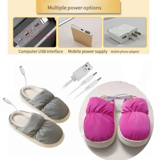 USB -Fußwärmer Warm Bleiben Beheizte Hausschuhe Elektrische Heizschuhe
