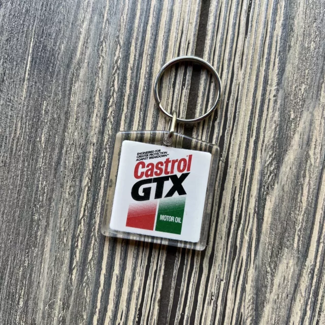 Castrol GTX Motor Oil Advertisement Promo Keychain