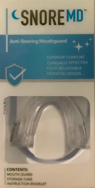 Protector bucal ajustable antirronquidos SnoreMD/totalmente nuevo