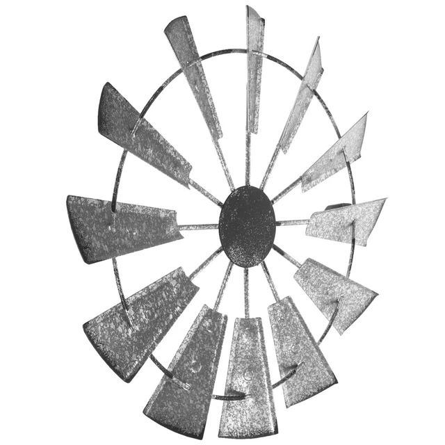 Mulino A Vento Metallico 73cm - Decorazione Giardino Colorata Girevole 360° - Foto 14